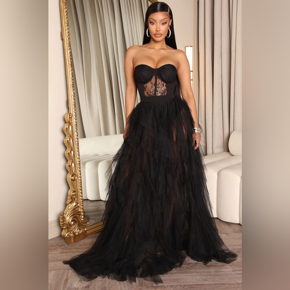 Fashion Nova Black Making A Scene Maxi Dress